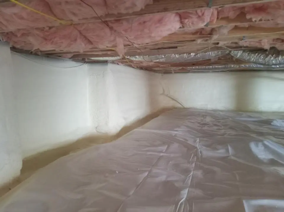 Crawl space encapsulation with closed-cell spray foam for Roof Maintenance in Laketon